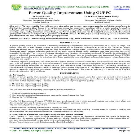 Power Quality Improvement Using GUPFC