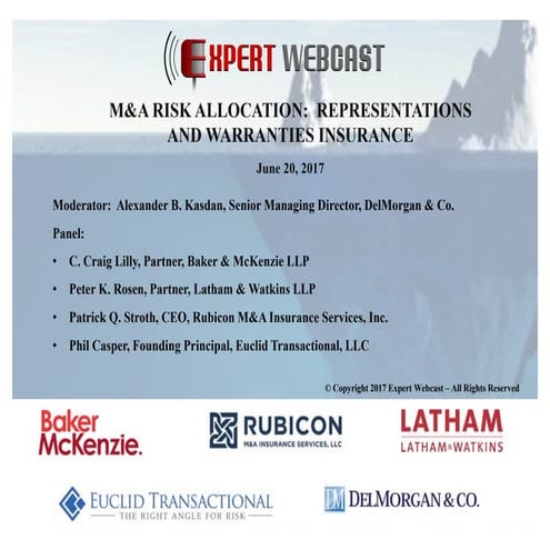 M&A Risk Allocation: Representations and Warranties Insurance. | PDF