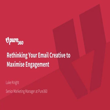 Webinar: Rethinking Your Email Creative to Maximise Engagement