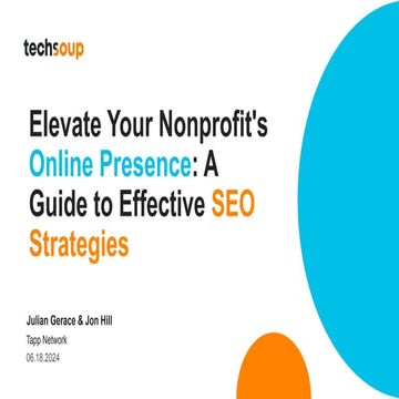 Elevate Your Nonprofit's Online Presence_ A Guide to Effective SEO Strategies...