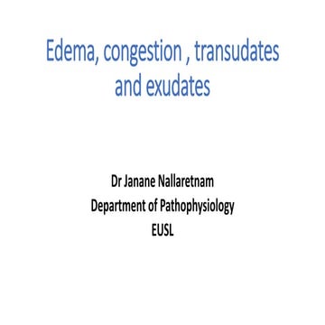 Edema, congestion, Hyperemia and Hemorrhage