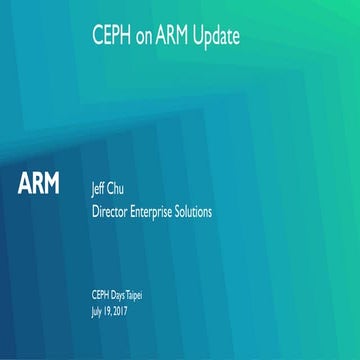 Arm - ceph on arm update
