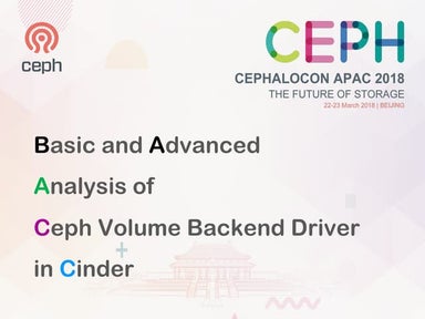 Basic and Advanced Analysis of Ceph Volume Backend Driver in Cinder - John Haan