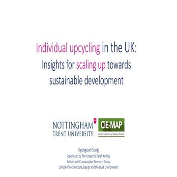 Individual upcycling in the UK: Insights for scaling up towards sustainable d...