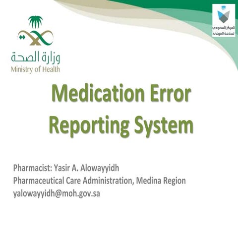  medication error reporting system