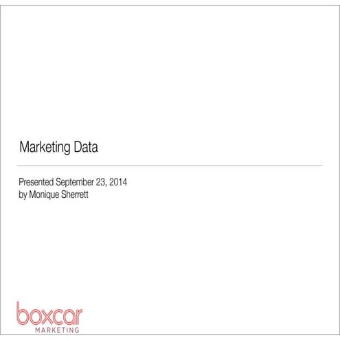 Introduction to Marketing Data: What to measure and why