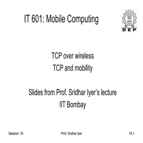 06-mobile-TCP.ppt | Computer Networking | Computing