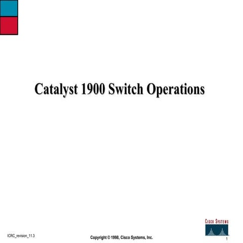 06  module  catalyst 1900 switch operations