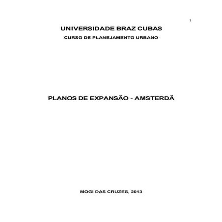 06 :. Plano de Expansão Amsterdã