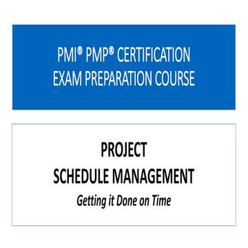 06-  PROJECT SCHEDULE MANAGEMENT (PMBOK Ch - 06).pptx