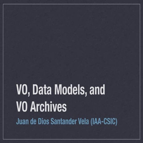 VO Course 06: VO Data-models