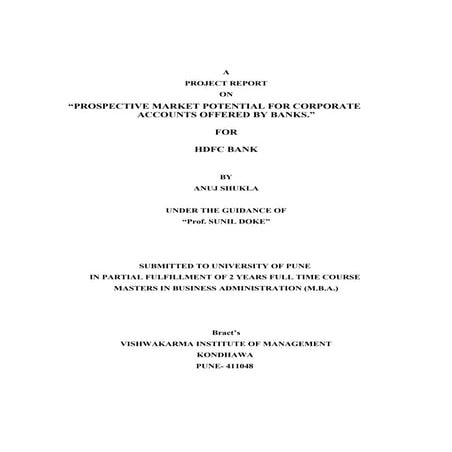 0601008 prospective market potential for corporate