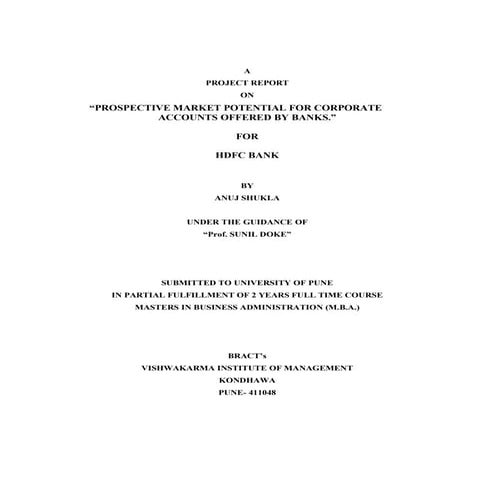 0601008 prospective market potential for corporate