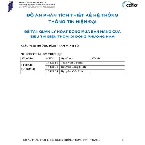 [14HCB-PTTKHTTT]- Quản Lý Siêu Thị Điện Thoại Phương Nam