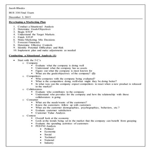 BUS 338 CB- Final Exam