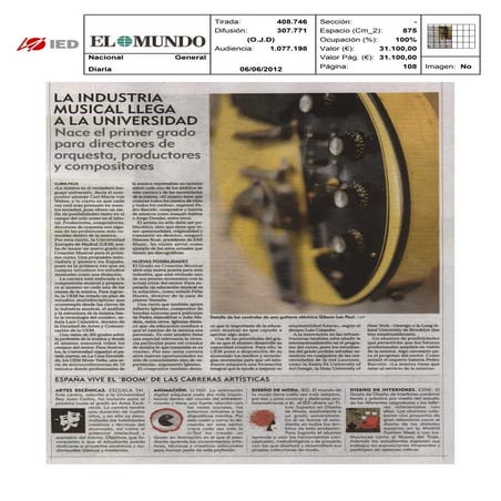 Clipping El Mundo 06/06/12 @ IED Barcelona