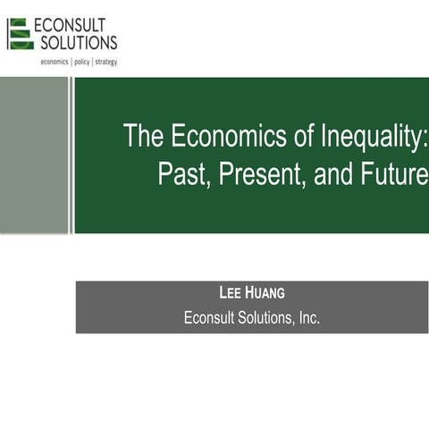 The Economics of Inequality: Past, Present, and Future 
