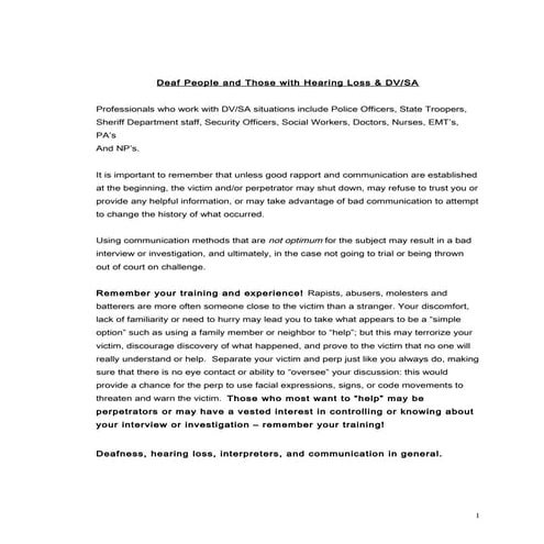 Deafness Hearing Loss Info