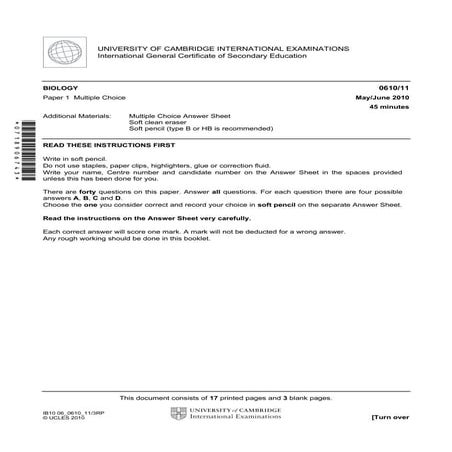 HSB Multiplechoice Questions (CSEC 2016) | DOC