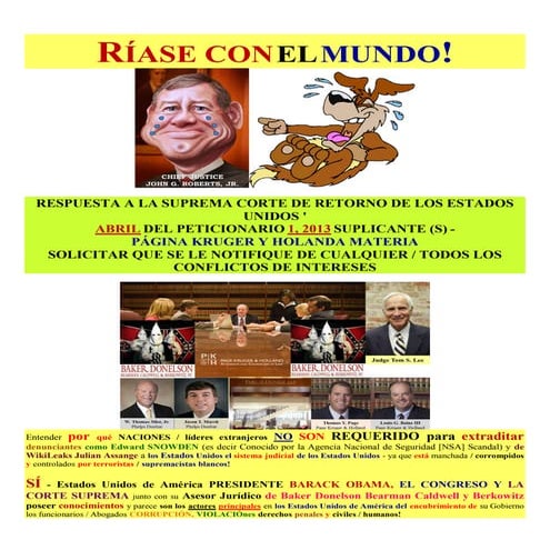 06/10/13Response To 040113 Supreme Court Pleading (PKH) - SPANISH