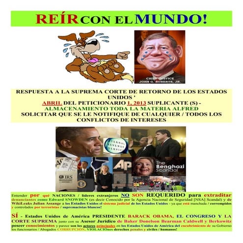 06/10/13 Response To 040113  Supreme Court Letter (STOR-ALL) -SPANISH