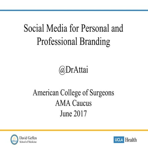 Social Media for Personal and Professional Branding