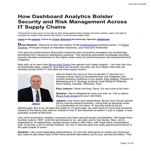 How Dashboard Analytics Bolster Security and Risk Management Across IT Supply...