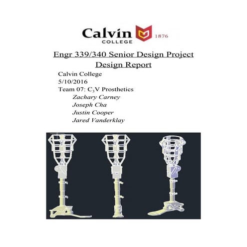 Design & Development of Prosthetic Leg | PDF