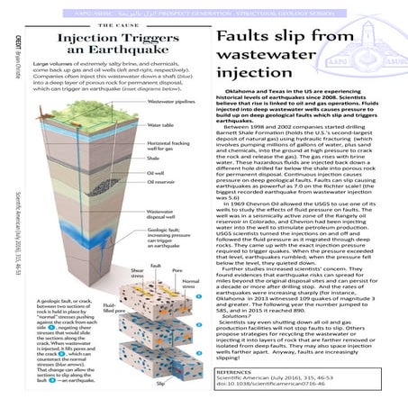 Drilling causes earthquakes