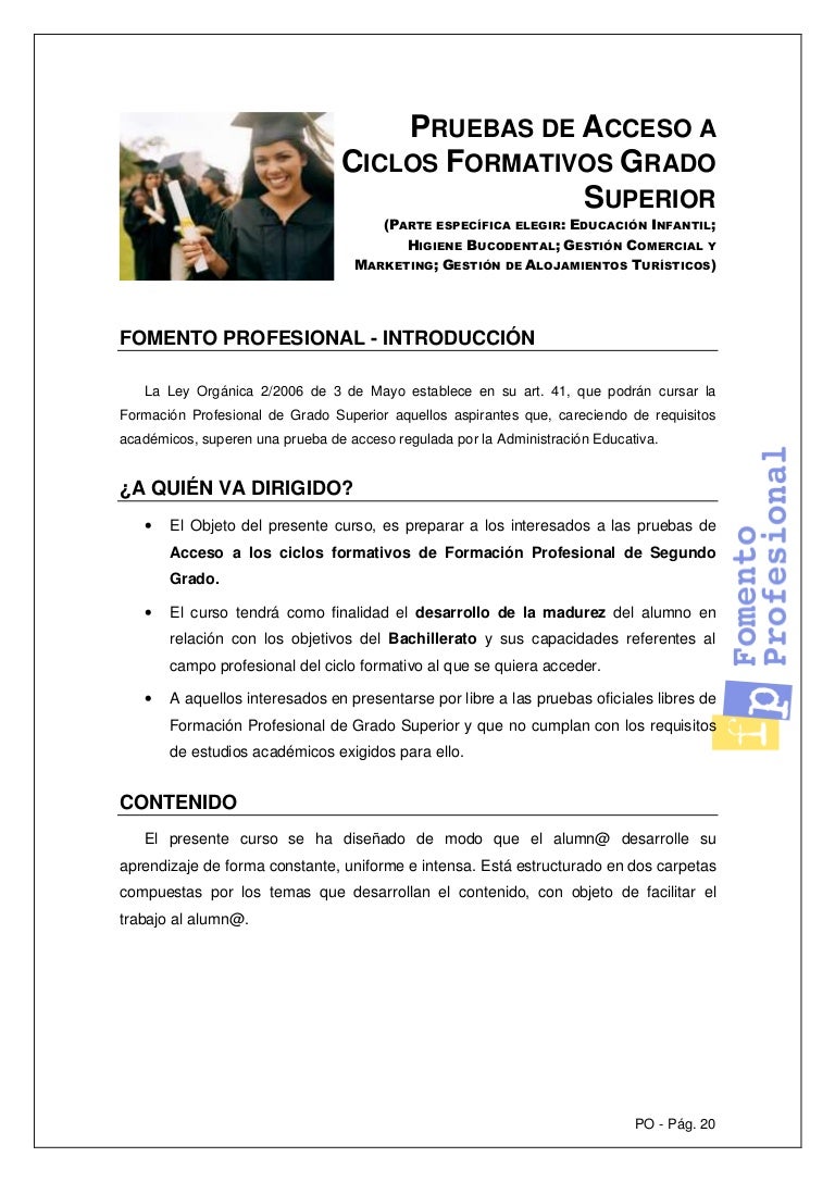 Pruebas de Acceso a Ciclos Formativos de Grado Superior Pruebas de Acceso a Ciclos Formativos de Grado Superior