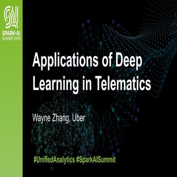 Applications of Deep Learning in Telematics