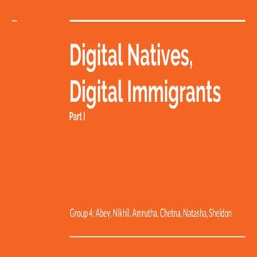 Digital Natives, Digital Immigrants