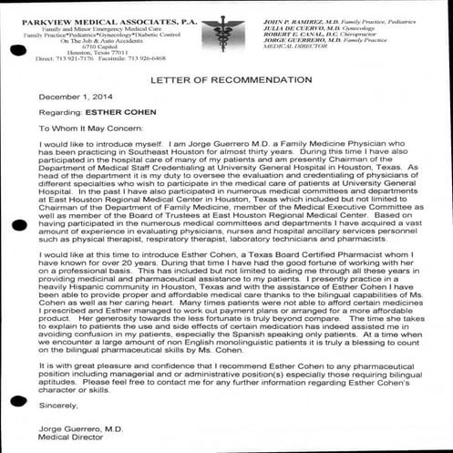 Recomendation letter | DOC