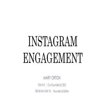 The Method Behind Instagram Fame, Digiday Retail Summit, June 28th, 2016