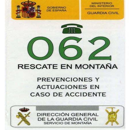 062 rescate en montaña