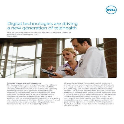 Digital technologies are driving a new generation of telehealth_White paper_DELL