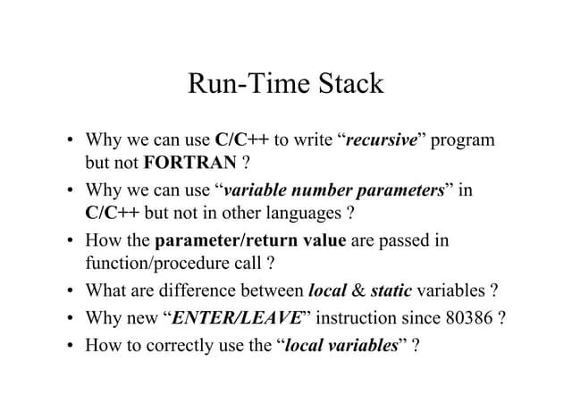 runtimestack