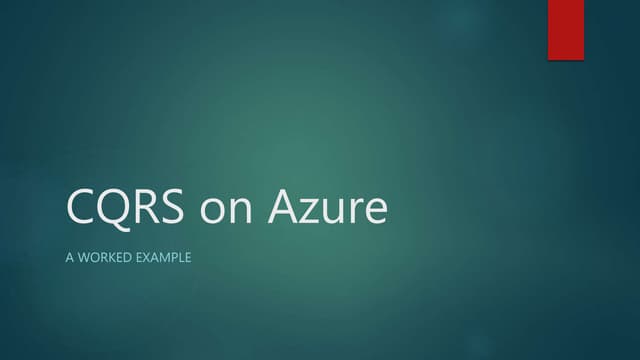 CQRS on Azure