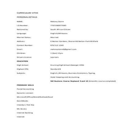 CURRICULUM VITAE mel - 2014 | DOCX