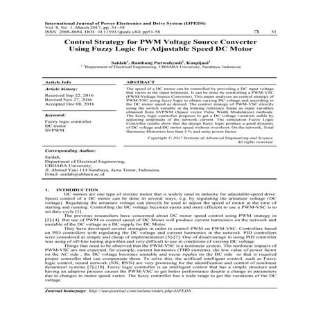 Control Strategy for PWM Voltage Source Converter Using Fuzzy Logic for Adjus...