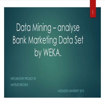 Data Mining – analyse Bank Marketing Data Set