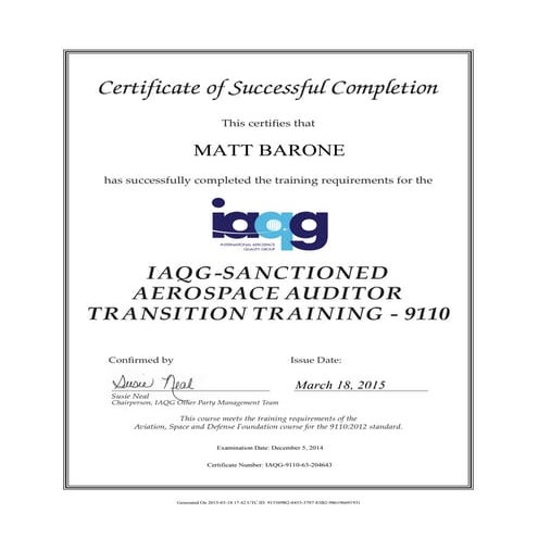 IAQG-9110 Certificate (2) | PDF