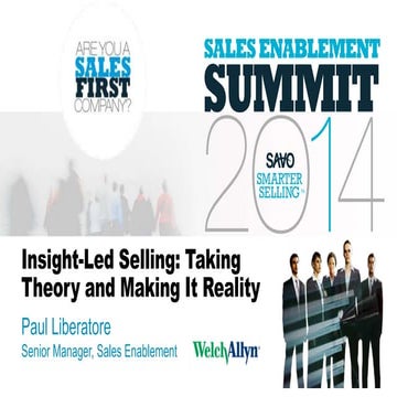 Insight-Led Selling: Taking Theory and Making It Reality (Welch Allyn)