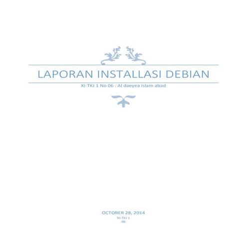 Laporan installasi debian text