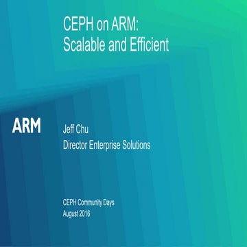 Ceph Day KL - Ceph on ARM 