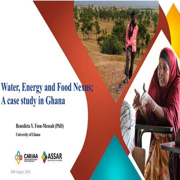 Senegal | Aug-16 | ASSAR : Water, Energy and Food Nexus