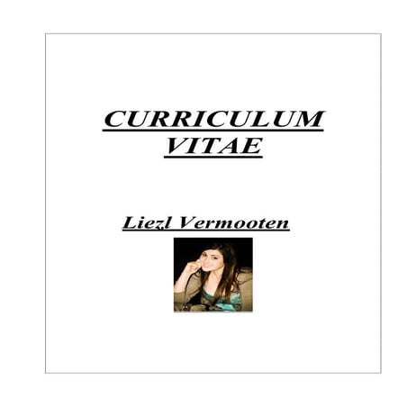 Liezl Vermooten's CV