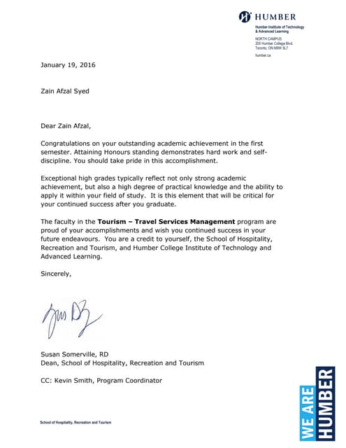 Winter 2016 Honours Letter | PDF