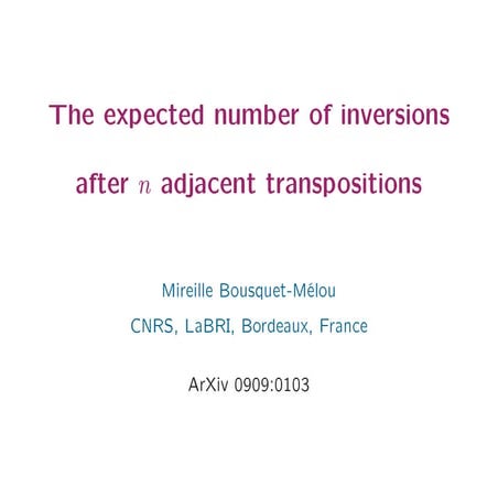 AlgoPerm2012 - 06 Mireille Bousquet-Mélou