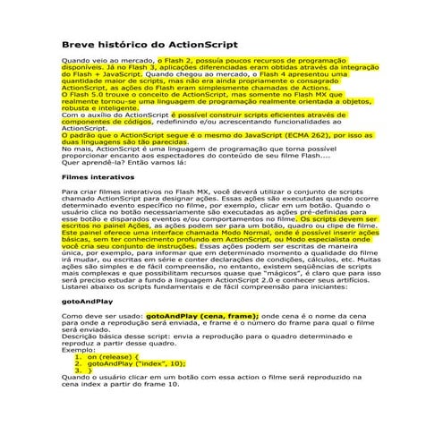 06 breve histórico do action script - Flash 8